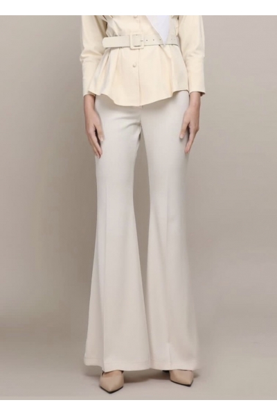 Flare Palazo In Ivory Flare Palazo In Ivory